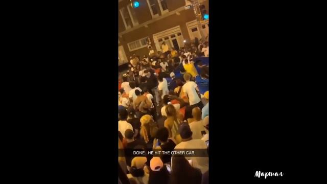 Беспорядки в Америке. Атланта. Протестующие решили дрифтануть, но одна машина врезалась в другую смотреть онлайн