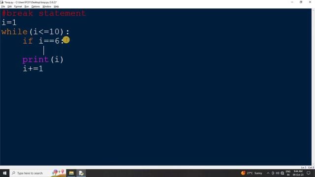 Python 'break' Statement смотреть онлайн