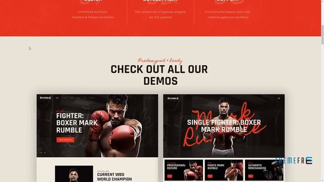 Rumble Boxing and Mixed Martial Arts WordPress Theme Deforest Al смотреть онлайн