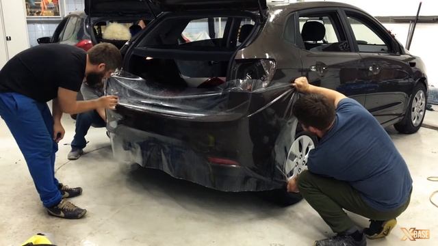 X-Base: Оклейка пленкой ПВХ Kia Rio (антигравийная пленка) смотреть онлайн