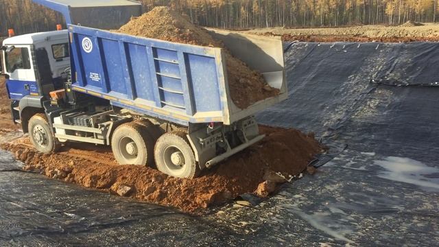 Технология укладки Бентониовых матовБентолокGL10. Шламонакопитель.