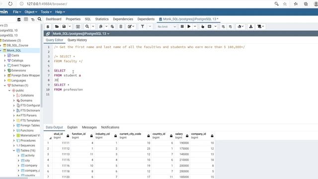 UNION in SQL смотреть онлайн