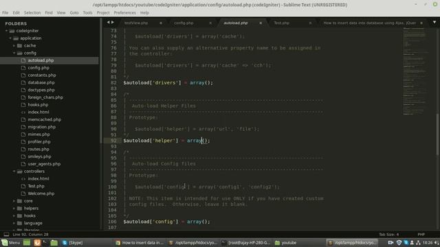 Insert data in Codeigniter using Ajax, jQuery And MySql. смотреть онлайн