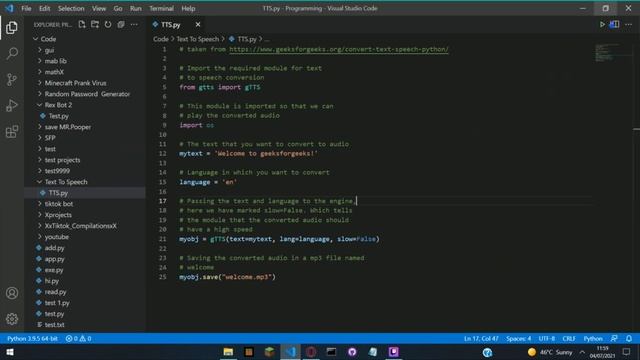 How to make Text To Speech in python! (TTS) смотреть онлайн