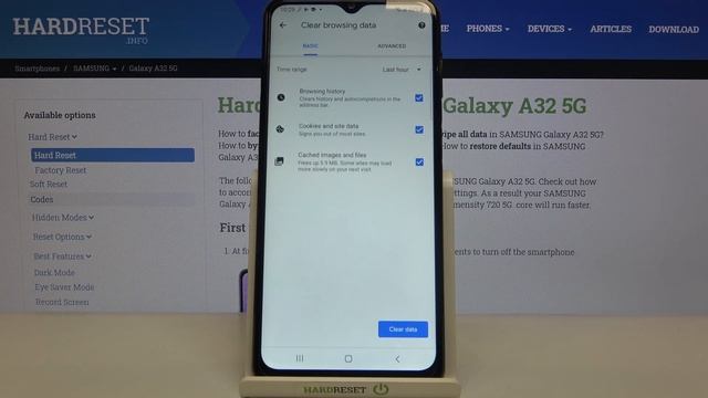 How to Clear Browsing Data in SAMSUNG Galaxy A32 5G – Find Browsing Options смотреть онлайн