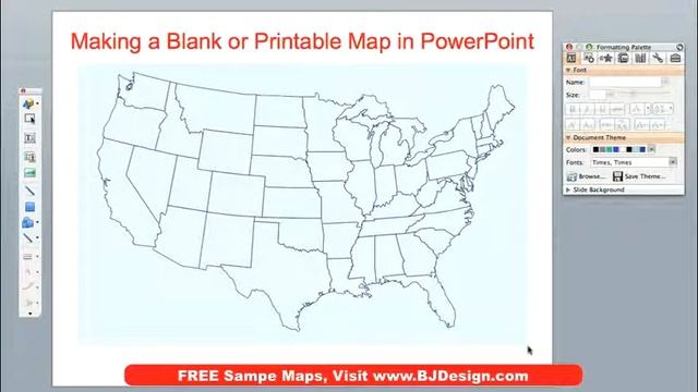 How Do I Make a Printable, Blank, Outline USA or World Map in PowerPoint? • BJDesign.com смотреть онлайн