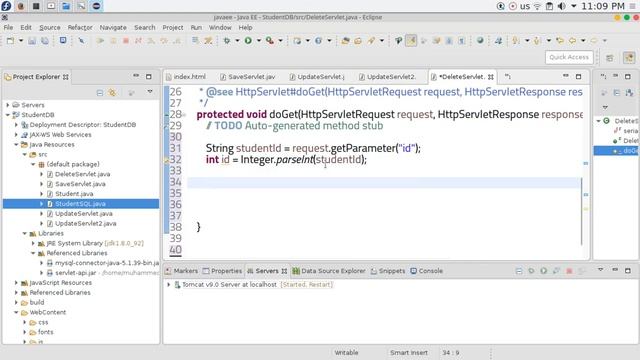 31 JAVA EE Servlets delete database Servlet смотреть онлайн