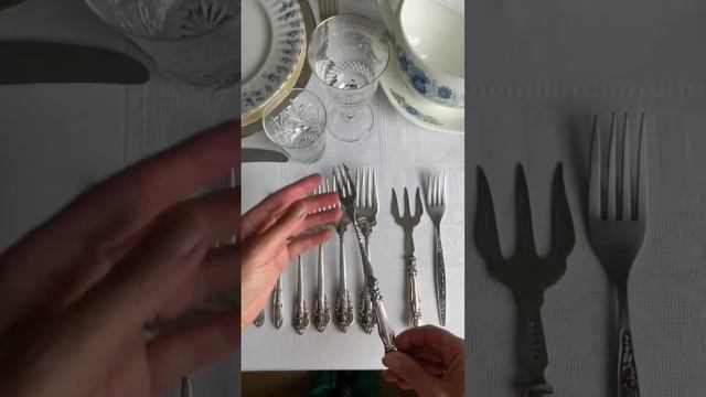 Все виды вилок для счастливой хозяйки #винтаж #серебро смотреть онлайн