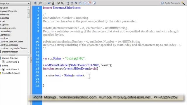 Flash Tutorial : Important Methods of the String Class смотреть онлайн