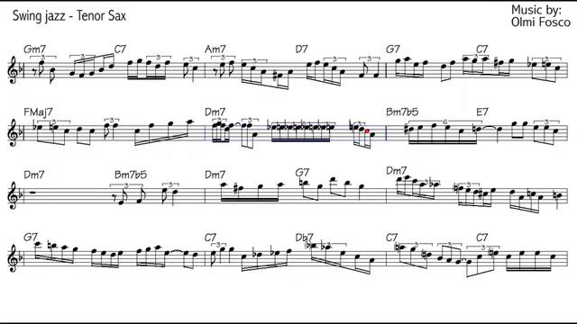 Tenor Sax jazz Improvisation lesson - Beginner Level - "Story of Cassandra" instrumental смотреть онлайн
