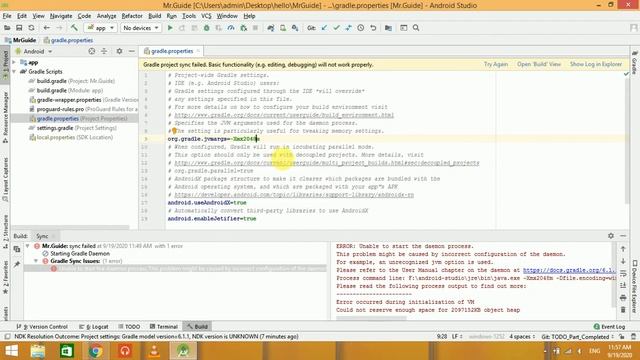 Unable To Start The Daemon Process In Android Studio error solved || Easy fix смотреть онлайн