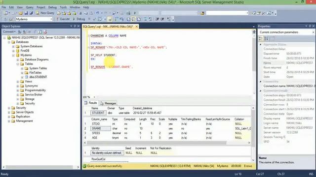 1.2: SP_Rename Command смотреть онлайн