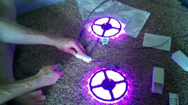 Multiple LED strings - one remote смотреть онлайн