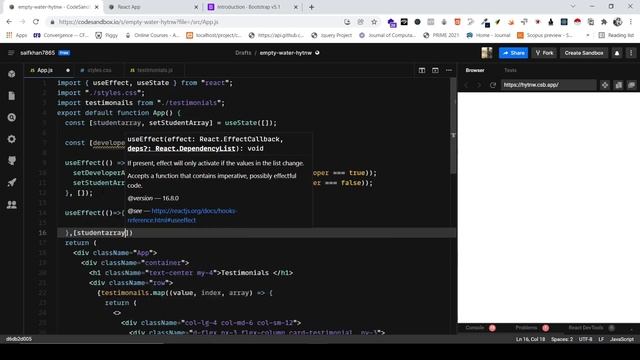 Learn more about filter() function in React JS | CSS Animations | Testimonials Website смотреть онлайн