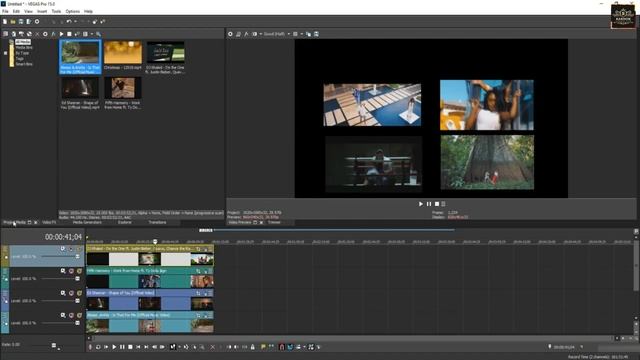 How to Play Multiple Videos in One Screen | Vegas Pro Tutorial | #vegaspro #tutorial смотреть онлайн