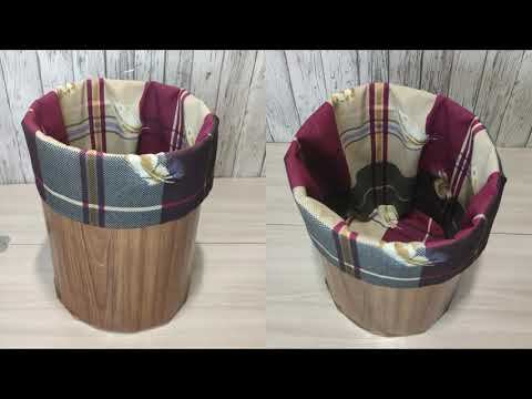 Из обычной картонной коробки сделала полезную вещь для дома/ DIY carton basket смотреть онлайн