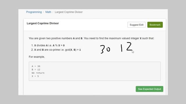 3.11 LARGEST COPRIME DIVISOR(Math)-Interviewbit #math#programming смотреть онлайн