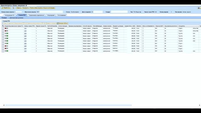 SAP SRM план закупки