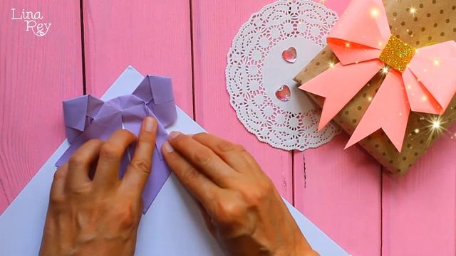 Оригами бантик из бумаги смотреть онлайн