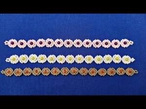 Украшения из бисера. 2 вариант. Браслет из бисера Мастер класс для начинающих.