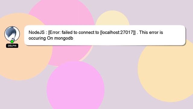 NodeJS : [Error: failed to connect to [localhost:27017]] . This error is occuring On mongodb смотреть онлайн