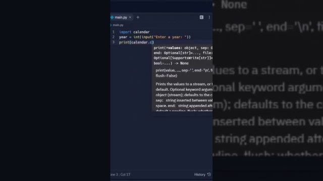 #14 make calendar in python #100daysofcode with #python #100 #shots смотреть онлайн