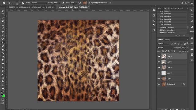 Create a fantasy fur digital paper in Photoshop using Instapressionist Brushes & Free download смотреть онлайн