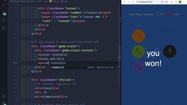 14 lecture displaying game state - React Projects смотреть онлайн