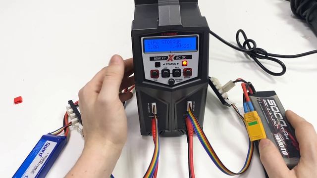 G.T.Power X2 Зарядное устройство для двух аккумуляторов сразу. смотреть онлайн