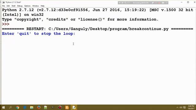 Python Programming Tutorial - 15 - Break & Continue Keyword | Hindi смотреть онлайн
