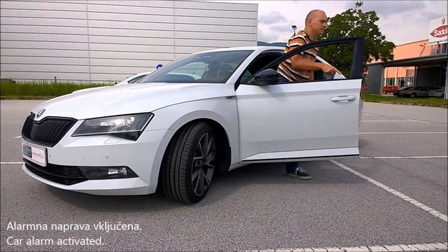 Skoda Superb 3, MY2017 – car alarm activation – vključitev alarmnega sistema смотреть онлайн