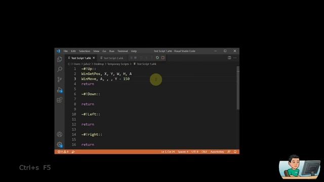 Using Arrow Keys to Move Window [Script Demo #22] смотреть онлайн