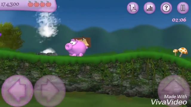 Let's play Piggly level 9 Поросёнок прохождение игры уровень 9 берем все секреты и все яблоки смотреть онлайн