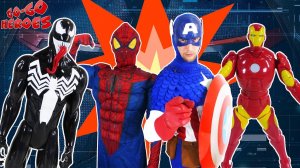 Человек Паук и Капитан Америка Супергерои