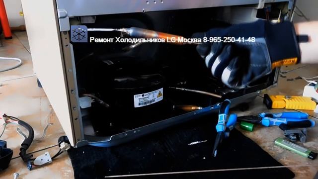 Ремонт Холодильника LG Москва 8-965-250-41-48 модель GA-M419SGRL Замена Инверторного Компрессора смотреть онлайн