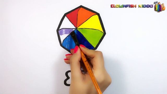 Draw a picture of an umbrella | Рисуем зонтик для детей | ارسم صورة مظلة | raqamni chizish смотреть онлайн