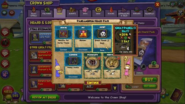 Wizard101| Give Me The PANDA!: 8K Crowns Pandamonium Hoard Pack Opening смотреть онлайн