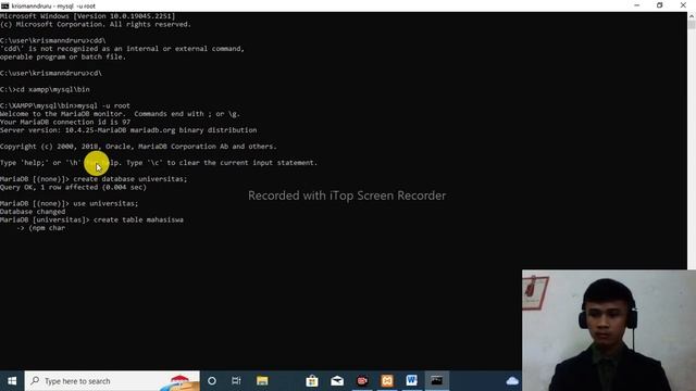 cara membuat tabel basisdata belajar MYSQL//CMD//@krismanspect смотреть онлайн