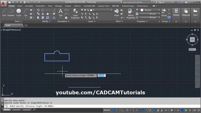AutoCAD Scale Command Tutorial Complete | Scale Factor, Reference, Copy, Point, Length, to match смотреть онлайн
