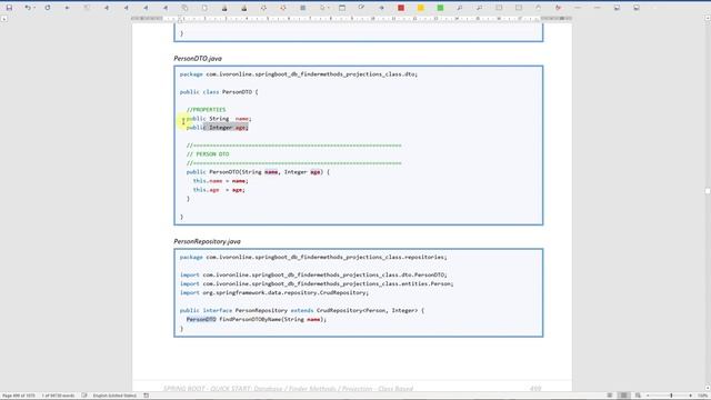 Spring Boot - Database: 8.4.4 Finder Methods - Projection - Constructor смотреть онлайн
