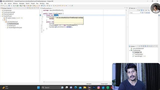 Final Keyword In Java | final variable, final class and final method in java | Dinesh Technical Car смотреть онлайн