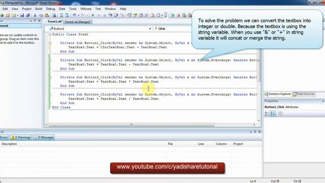 Visual Basic .Net - String Calculation (Visual Basic Tutorial) смотреть онлайн