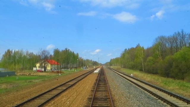 Вид из окна поезда - Жд ветка Муром-Ковров от о.п. 10км до Муром-1 (Владимирская обл.) смотреть онлайн