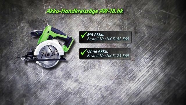 AGT Professional Akku-Kreissäge-Set, Li-Ion-Akku, Schnell-Ladegerät