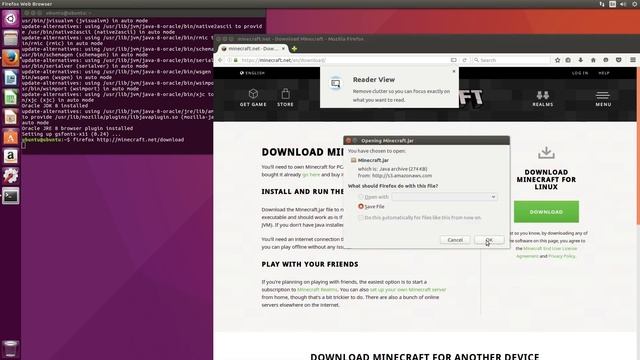 Installing Minecraft on Ubuntu Linux смотреть онлайн