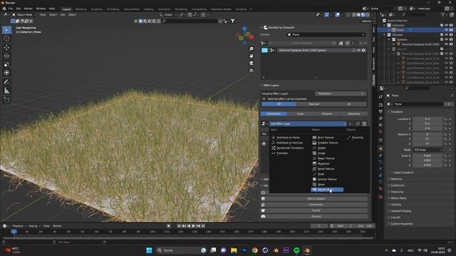Realistic Grass Tutorial in Blender! Gscatter #blender3d смотреть онлайн