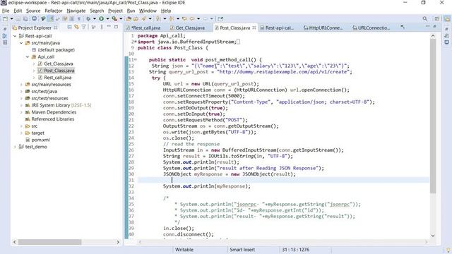 How to Consuming Restful web service /Rest api in java Application and read JSON response смотреть онлайн