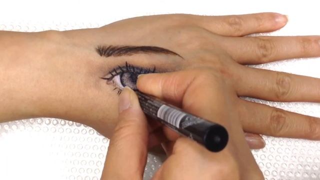 Face Chart Eyes Makeup on hand Tutorial | Hand Art Makeup ~Makeup by #JojoLau смотреть онлайн