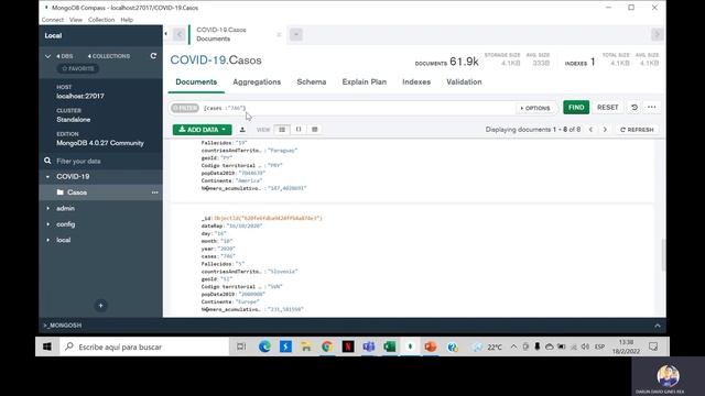 Sala 3 Exportar una base de datos a MONGO DB COMPAS смотреть онлайн