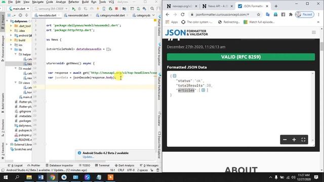 4. Fetching Json Response - Flutter News App (RestAPI) смотреть онлайн